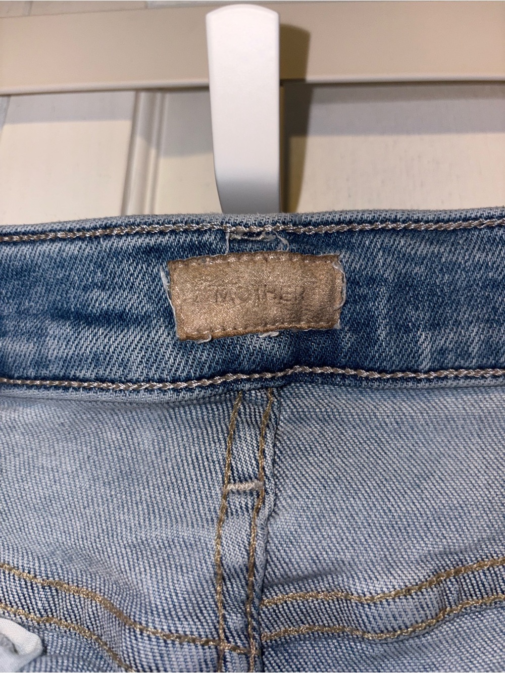 MOTHER Wide-Leg High-Rise Jeans in Medium Blue - Picture 2 of 3
